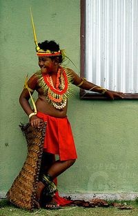 Child in traditional clothing Palau