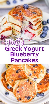 Looking for a delicious and healthy breakfast option? Try these Greek yogurt berry pancakes! These fluffy greek yogurt pancakes are made with protein-rich Greek yogurt and topped with a sweet tangy mixed berry sauce. Perfectly balanced, these easy breakfast pancakes are sure to satisfy your cravings without the guilt. Give this healthy pancake recipe a try and start your day off right!