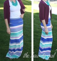 The How-To Gal: Fabric Stash: Easy Maxi Skirt #DIY #MakeYourOwn