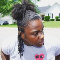 Men's Half Up Natural Hairstyle