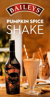 Get in the spirit of fall with the Pumpkin Spice Shake, a treat that’s sure to satisfy your pumpkin spice cravings! To make, blend 4 oz. Baileys Pumpkin Spice Irish Cream, 2 cups Chocolate Ice Cream, 2 oz. Whole Milk, 1/4 cup Brown Sugar, 1/4 cup Pumpkin Puree, and 1/4 tsp. of Pumpkin Spice Blend. Enjoy the most indulgent flavors the season has to offer!