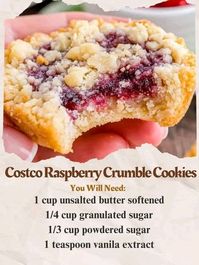 Grandma's Tasty Recipes 🍖🍗 | Costco Raspberry Crumble Cookies | Facebook