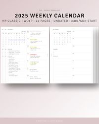 Weekly Planner with Checklist, Week At A Glance, Digital Download, PDF, Daily Schedule Organizer Refill for Study Work Personal, Simple Weekly Overview Layout  [💡MonthlyJoy's CheckPoint!] 2025 𝑾𝒆𝒆𝒌𝒍𝒚 𝑷𝒍𝒂𝒏𝒏𝒆𝒓 𝑯𝑷 𝑪𝒍𝒂𝒔𝒔𝒊𝒄 𝑰𝒏𝒔𝒆𝒓𝒕𝒔 𝑷𝒓𝒊𝒏𝒕𝒂𝒃𝒍𝒆. Using these Inserts is a perfect way to manage your week more productively and helps you easily plan and track your everyday schedule and tasks! You can print and use it as much as you want, whether it's for each month or week.  · 2025 Calendar (Jan-Dec): 24 Pages · Priorities, To-do List | Week & Date · Monday, Sunday Start Included (*𝑼𝒏𝒅𝒂𝒕𝒆𝒅)  [📏SIZE] Happy Planner Classic (177.8 x 234.95 mm/ 7 x 9.25 inches)