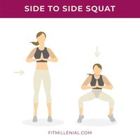 Glute workout for women at home - Side to side Squat