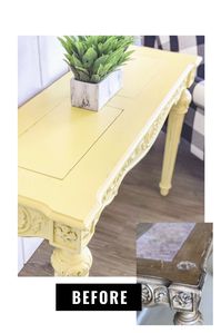 Painting glass is easier than you think. With BB Frösch we’ve made it super simple. This yellow entry table is too adorable.