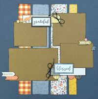 Thankful, Grateful, Blessed - Fall Themed 2 Page Scrapbooking Layout K – Crop-A-Latte