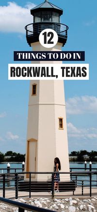 12 Things To Do In Rockwall Texas. Rockwall isn't usually first on a list of Texas weekend getaways but it should be. Rockwall is an easy day trip from Dallas and has a cute harbor, lighthouse, and sailing opportunity. It's a great travel destination or date night destination in Texas. #Texas | #Travel | #USA | #Rockwall | #Harbor| #Dallas