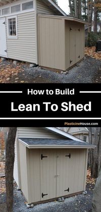 Learn how to build Lean-To shed attached to any building or structure or even free-standing. This guide will walk you through all steps from the planning to painting completed shed. Start building your dream shed today! via @plasticinehouse