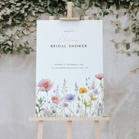 "An elegant bridal shower welcome sign template with a beautiful watercolor design of pastel watercolor wildflowers. Fully editable and customizable to suit your special event for the bride-to-be. Listing includes three welcome sign size options (18\"x24\", 20\"x30\" and 24\"x30\".) ♥♥ DEMO Try before you buy! Copy and paste this below link into your browser: https://templett.com/design/v2/demo/nwhite/25110113,25110095,25109976 -------------------------------------------------------------------- Hi there! Welcome to Magnolia Papery, where we love to make beautiful digital printables and templates for all of life's special moments. Our templates are accessible within minutes of purchase so you can create your perfect printable today!   -------------------------------------------------------