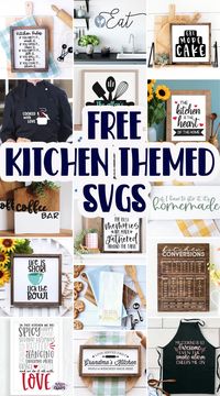 Kitchen Themed SVG crafts and DIY ideas