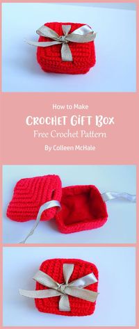 This Gift Box Free Crochet Pattern creates a pretty little box you can use to give as a gift. You can make this Gift Box with a variety of different colored yarns, so the recipient will appreciate the thought you put into their personalized handmade gift.