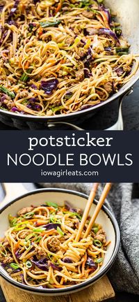 Potsticker Noodle Bowls - No Filling and Sealing Required!