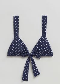 Polka-Dot Triangle Bikini Top