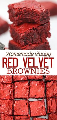 Best Homemade Red Velvet Brownies