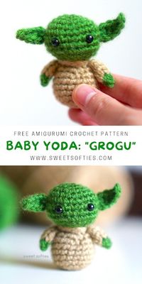 Tiny Baby Yoda Amigurumi Doll · Free Crochet Pattern & Video Tutorial - Sweet Softies