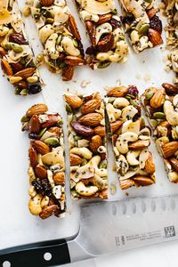 Trail Mix Granola Bars - Healthy & Homemade - Downshiftology