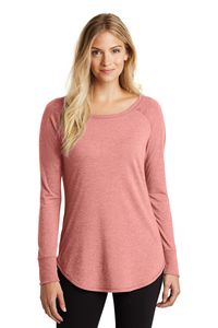 District Dt132 L Ladies' Perfect Tri Long Sleeve Tunic Tee | Jiffy Shirts