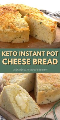 This keto cheese bread is quick, easy, and so flavorful! Made in the Instant Pot, it’s the ideal accompaniment to your favorite comfort food.