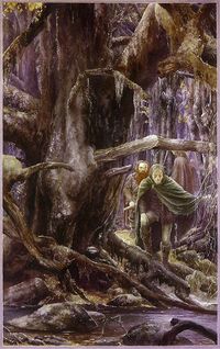 Alan Lee - Aragorn tracks the hobbit.