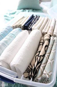 Storage Solutions for the Throw Pillow Obsessed | House Full of Summer - how to create extra storage space for throw pillows and pillow covers, bedding, organization, folding technique #mariekondo kondo method