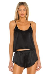 Journelle Celine Silk Cami in Noir | REVOLVE