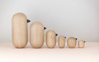 Wooden Little Birds, crafted in smooth oak, are a range of irresistibly sweet figures designed by Jan Christian Delfs for Normann Copenhagen. The simple, but expressive, design combines purity, abstraction, minimalism, and cuteness. Mix bird sizes to start your ideal bird family, place on a sideboard or dresser where t