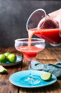 Get swept away by the delightful allure of our Watermelon Margarita – the perfect companion to your sun-kissed days and balmy nights. 🌞🌴 This cool and refreshing cocktail will whisk you off to a tropical paradise, where the sweet essence of watermelon meets the zing of a classic margarita. 😍🍉 Sip on this pink-hued elixir and let the summer romance unfold with every delightful sip.