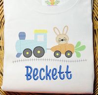 Isn't this the cutest carrot train? Let me know if you would like a different color for the name/train in the personalization field at checkout. Personalization is optional. This is a unisex shirt.  True to size on a white shirt. You can also choose long sleeve or short sleeve and ruffle or plain.