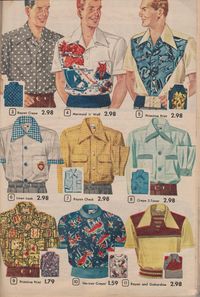 Men's Shirts from Aldens 1952 Summer Book of Super Values