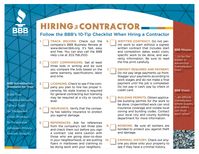 Start with Trust! Follow the BBB's 10-Tip Checklist When Hiring a Contractor! #BBB303 #Trust #BBB