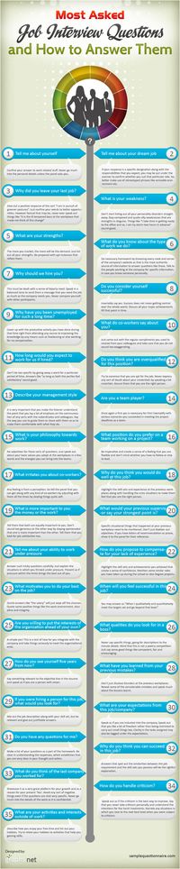 #INFOgraphic > Job Interview Questions and Answers: A job interview might sound intimidating especially when its the crossroad for heading to your dream job and paving a sheer career path. Find a list of 35 common and devious questions a recruiter would ask you along with some tips. Get prepared to win! > http://infographicsmania.com/job-interview-questions-and-answers/