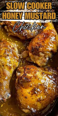 Slow Cooker Honey Mustard Chicken is a delightful dish that combines tender chicken with a sweet and tangy sauce, all effortlessly prepared in your trusty slow cooker.  This recipe is perfect for busy days when you want a flavorful dinner meal without spending hours in the kitchen.