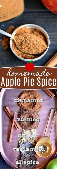 Homemade Apple Pie Spice is a fall baking essential! Just a handful of ingredients and you'll be ready to add amazing flavor to your recipes!