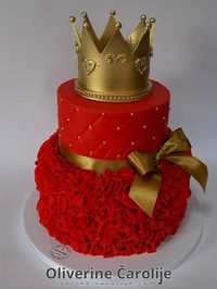 Red Cake for 18th birthday - cake by Oliverine Čarolije - CakesDecor