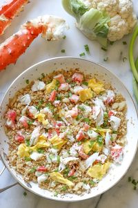 King Crab Cauliflower Fried "Rice" - Skinnytaste