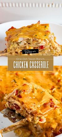 Quick+One-Dish+Texan+Ranch+Chicken+Casserole+via+@tastillyb