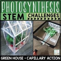 Photosynthesis STEM Challenges The perfect challenges for students who are studying Photosynthesis and Earth Science!  This resource is part of the Earth Science (Entire) Curriculum. This resource has science, technology, engineering, and measurement activities to do with your upper elementary kids that will really enhance their learning!  There are 2 Photosynthesis STEM Challenges in this pack. Each STEM Challenge has detailed directions, photo examples, a list of materials needed, prediction section, brainstorming section, trials 1, 2, & 3, final results section with drawings, and a reflection section.  The STEM Challenges include: 1. Building a Greenhouse Challenge! Using a list of supplies, students must design a greenhouse that can hold at least 4 small plants. Each plant must be prot