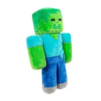 Minecraft is known world wide for the epic Characters, icons and of course the blocks. This Minecraft pillow is truly a celebration of the creepy and creative type. Featuring the blue and green zombie. Known in Minecraft for invading your builds and attacking in caves. This Pillow Buddy measures eighteen inches long by ten inches wide by five inches deep. It is made of 100% polyester and is super soft. The fill is 100% polyester. Care for this pillow is spot clean only.