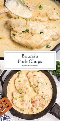 Using only 5 ingredients and 15 minutes, create these delicious boneless pork chops with creamy pan sauce.