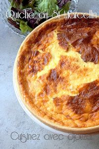 Quiche au St Marcellin et au poulet