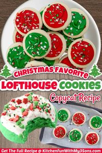 This Copycat Lofthouse Cookies recipe makes the softest cookies with a perfect cakey texture and just the right amount of frosting on top. With just a few minutes of prep and 10 minutes in the oven, these cookies can be customized for any occasion or celebration.  #copycatrecipes #sugarcookies #cookierecipes