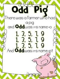 Math Songs for Odd & Even! SO perfect to help children memorize odd/even numbers!