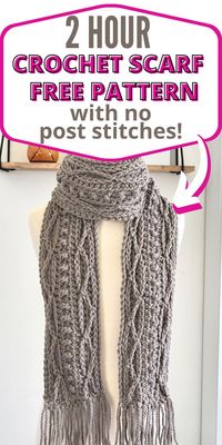 Discover the perfect free crochet cable scarf pattern! Dive into our free crochet cable scarf pattern that is made for beginners. From the classic knit look cable crochet scarf pattern to intricate braided designs, we have you covered. Create cozy accessories with our step-by-step cable stitch tutorials.