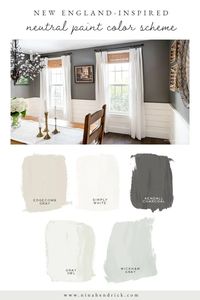 Read the Color Story of this New England Neutral Paint Color Scheme and learn how to discover the perfect neutral paint colors for your own home.