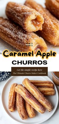 Indulge in these caramel apple churros, perfect for Thanksgiving desserts and Christmas treats. Crispy on the outside, with a sweet apple-caramel filling, these churros make a festive addition to any dinner party. Serve them as a holiday dessert or a fun Christmas breakfast idea that everyone will love!