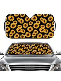 1pc Sunflower Printed Car Front Windshield Sun ShadeI discovered amazing products on SHEIN.com, come check them out!