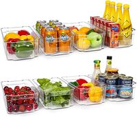 Amazon.com: HOOJO Refrigerator Organizer Bins - 8pcs Clear Plastic Bins For Fridge, Freezer, Kitchen Cabinet, Pantry Organization and Storage, BPA Free Fridge Organizer, 12.5" Long: Home & Kitchen