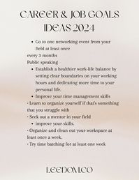 #Careergoals #jobgoals #jobideas #2024goals