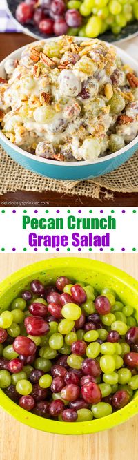 Pecan Crunch Grape Salad- a must have fruit salad that everyone loves!