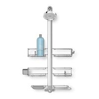 Specifically designed to be compatible with handheld showerheads, our adjustable shower caddy XL offers a family-size amount of shelf space. In addition to movable shelves, the neck can extend up to 12